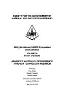 Cover of: Advanced materials: performance through technology insertion : 38th International SAMPE Symposium and Exhibition : Anaheim Convention Center, Anaheim, California, May 10-13, 1993