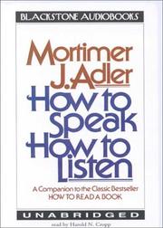 Cover of: How to Speak, How to Listen by Mortimer J. Adler