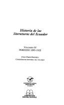 Historia de las literaturas del Ecuador by Juan Valdano Morejón