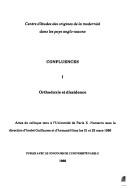 Cover of: Orthodoxie et dissidence: actes du colloque tenu à l'Université de Paris X-Nanterre, les 21 et 22 mars 1986