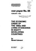 Cover of: economic crisis of the 1980s and living standards in eighty developing countries