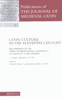 Cover of: Latin Culture in the Eleventh Century | 