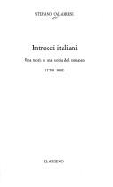 Cover of: Intrecci italiani: una teoria e una storia del romanzo (1750-1900)