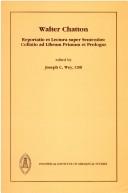Cover of: Reportatio et lectura super Sententias: collatio ad librum primum et prologus