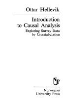 Cover of: Introduction to causal analysis by Ottar Hellevik, Ottar Hellevik