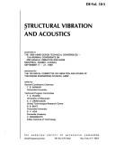 Cover of: Structural vibration and acoustics