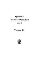 Cover of: System V interface definition.: Issue 2.