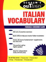 Cover of: Schaum's outline of Italian vocabulary by Fiorenza Consonni Clark