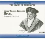 Cover of: Georg Wilhelm Friedrich Hegel by John E. Smith