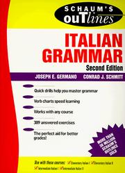 Cover of: Schaum's outline of Italian grammar by Joseph E. Germano