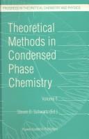 Front cover of Theoretical methods in condensed phase chemistry by Unknown