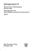 Cover of: Dialoganalyse II: Referate der 2. Arbeitstagung Bochum 1988