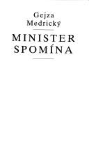 Cover of: Minister spomína