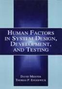 Cover of: Human factors in system design, development, and testing