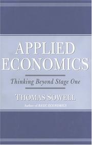 Cover of: Applied Economics by Thomas Sowell