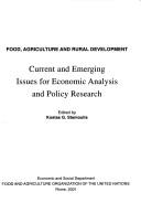 Cover of: Current and Emerging Issues for Economic Analysis and Policy Research