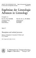 Cover of: Waterplants and Wetland Processes (Advances in Limnology, Heft 27)
