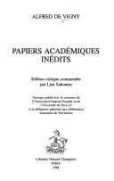 Cover of: Papiers académiques inédits