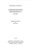 Cover of: Charakteristiken und Kritiken II (1802-1829) by Friedrich von Schlegel