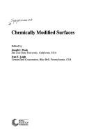 Cover of: Chemically modified surfaces by edited by Joseph J. Pesek, Ivan E. Leigh.