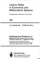 Cover of: Multiobjective problems of mathematical programming by International Conference on Multiobjective Problems of Mathematical Programming (1988 Yalta, USSR)