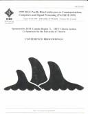 Cover of: 1999 IEEE Pacific Rim Conference on Communications, Computers and Signal Pr