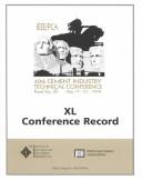 Cover of: 1998 IEEE/PCA Cement Industry Technical Conference : XL conference record: May 17-21, 1998, Rapid City, South Dakota