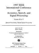 Cover of: 1997 IEEE International Conference on Acoustics, Speech, and Signal Processing: April 21-24, 1997, Munich, Germany
