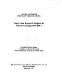 Supervised research projects in urban planning (1949-1997) by Haidar Moukdad