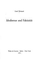 Cover of: Idealismus und Faktizität.