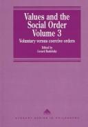 Cover of: Values and the Social Order: Values and Society (Values & the Social Order)