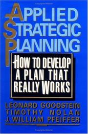 Cover of: Applied strategic planning by Leonard David Goodstein