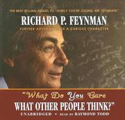 Cover of: What Do You Care What Other People Think? (Library Edition) by Richard Phillips Feynman