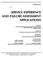 Cover of: Service experience and failure assessment applications