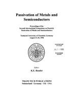 Cover of Passivation of metals and semiconductors by international symposium on passivity (7th 1994 technical university of clausthal, germany)