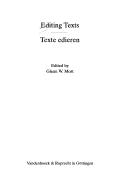 Editing Texts - Texte edieren (Aporemata) by Glenn W. Most