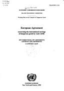 European Agreement Concerning the International Carriage of Dangerous Goods by Road (Adr) by United Nations Economic Commission for E