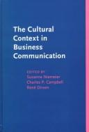 Cover of: The cultural context in business communication
