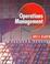 Cover of: Operations management