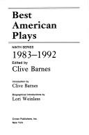 Cover of: Best American plays: ninth series, 1983-1992