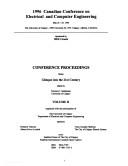 Cover of: 1996 Canadian Conference on Electrical and Computer Engineering (Ccece