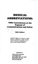 Cover of: Medical Abbreviations by Neil M. Davis