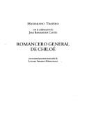 Cover of: Romancero general de Chiloé by Maximiano Trapero
