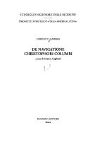 Cover of: De navigatione Christophori Columbi