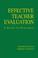 Cover of: Effective teacher evaluation