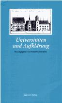 Cover of: Universitäten und Aufklärung