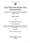 Cover of: Great Witcombe Roman villa, Gloucestershire by Peter E. Leach