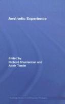 Cover of: Aesthetic Experience | Shusterman/Toml
