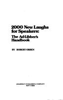 Cover of: 2000 New Laughs For Speakers by Robert Orben