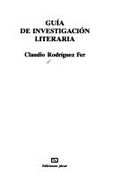 Cover of: Guía de investigación literaria